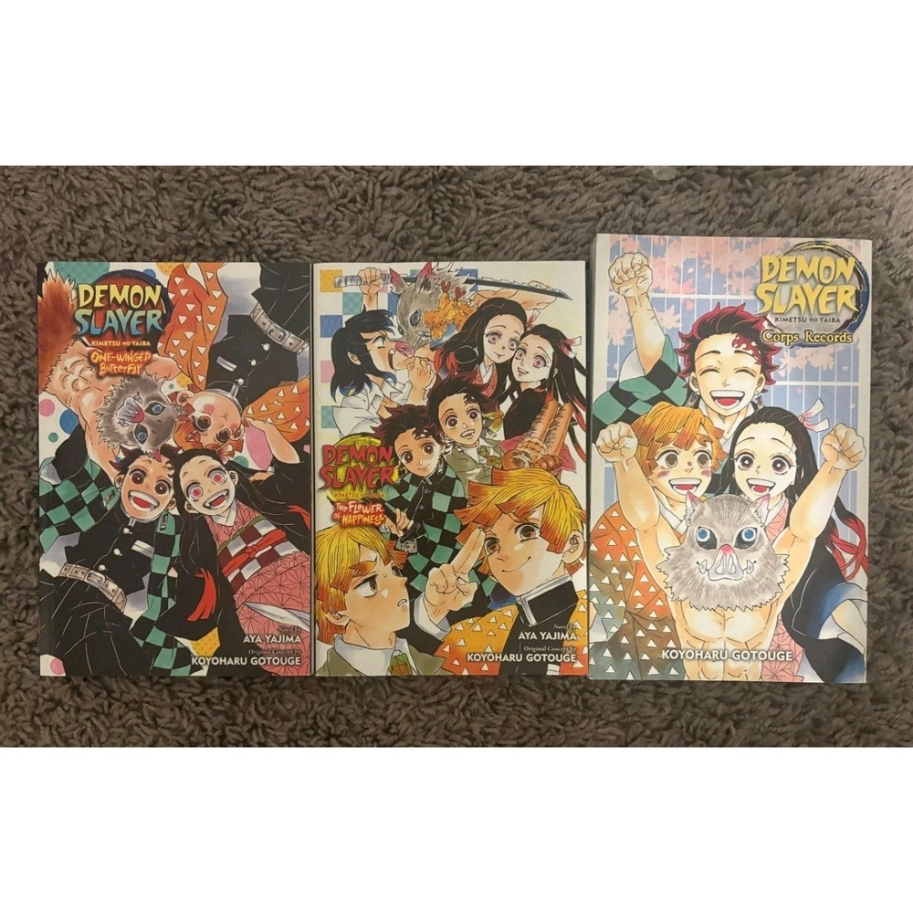 Demon Slayer Lght Novels 3 Bks One Winged Butterfly The Flower of Happiness Corp
